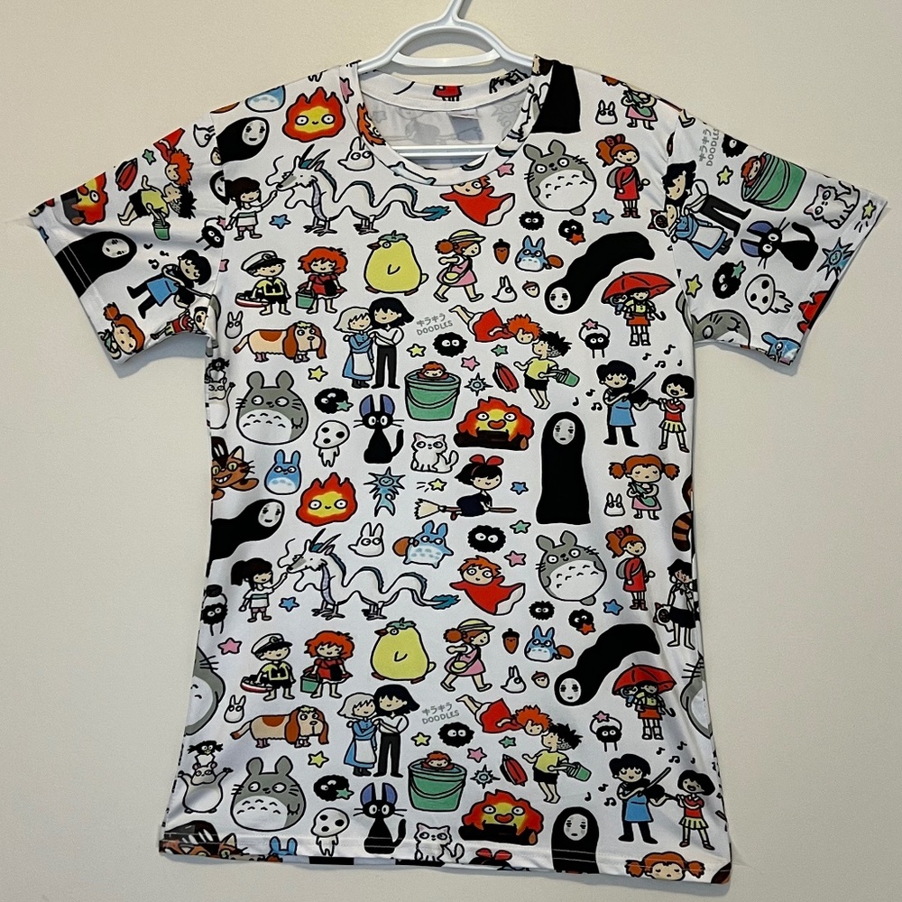 Cute Anime Character All Over Print T-Shirt Size S